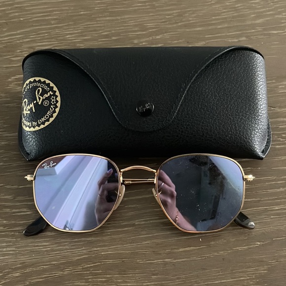 Ray ban mirrored hexagonal sunglasses - Picture 2 of 4